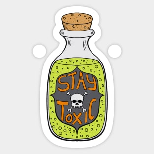 Stay Toxic Poison Potion Bottle Sticker